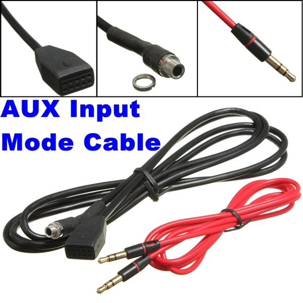 AUX IN Input Mode Cable 3.5mm Female Dash Mountable Socket For BMW E46 98-06