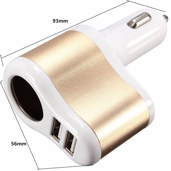  Dual USB Ports Charger Adapter Car Cigarette Lighter Power Socket
