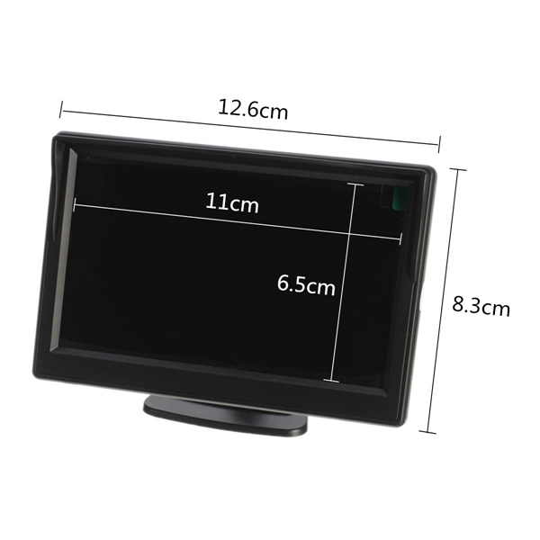 Car Rear Rearview Monitor Suction Stand Reverse Backup Camera TFT-LCD 5 Inch 