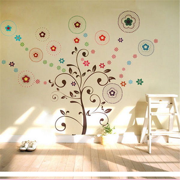 Lucky Tree Wall Stickers Art Decor Removable Vinyl Wall Background Home Decor