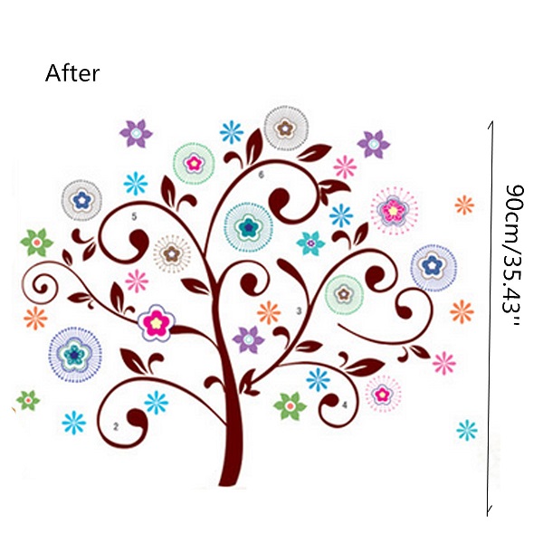 Lucky Tree Wall Stickers Art Decor Removable Vinyl Wall Background Home Decor