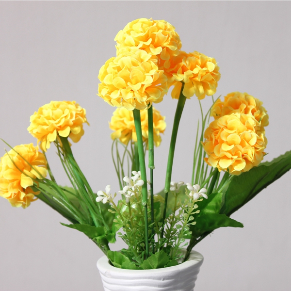 Artificial Daisy Chrysanthemum Silk Flowers Floral Bouquet 8 Heads Home Garden