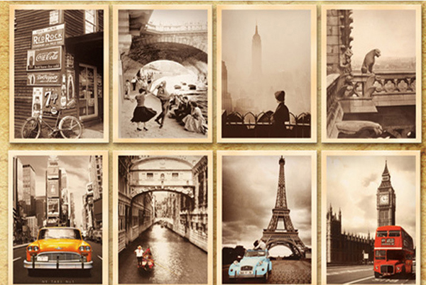 32pcs Cherished Classical Famous Europe Building Greeting Card Postcard Cards Poscards