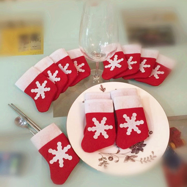 Christmas Mini Cutlery Socks Christmas Tree Hanging Decor
