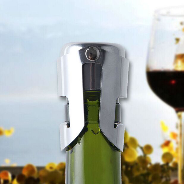 Stainless Steel Champagne Wine Stopper Sealer Sparkling Wine Bottle Plug