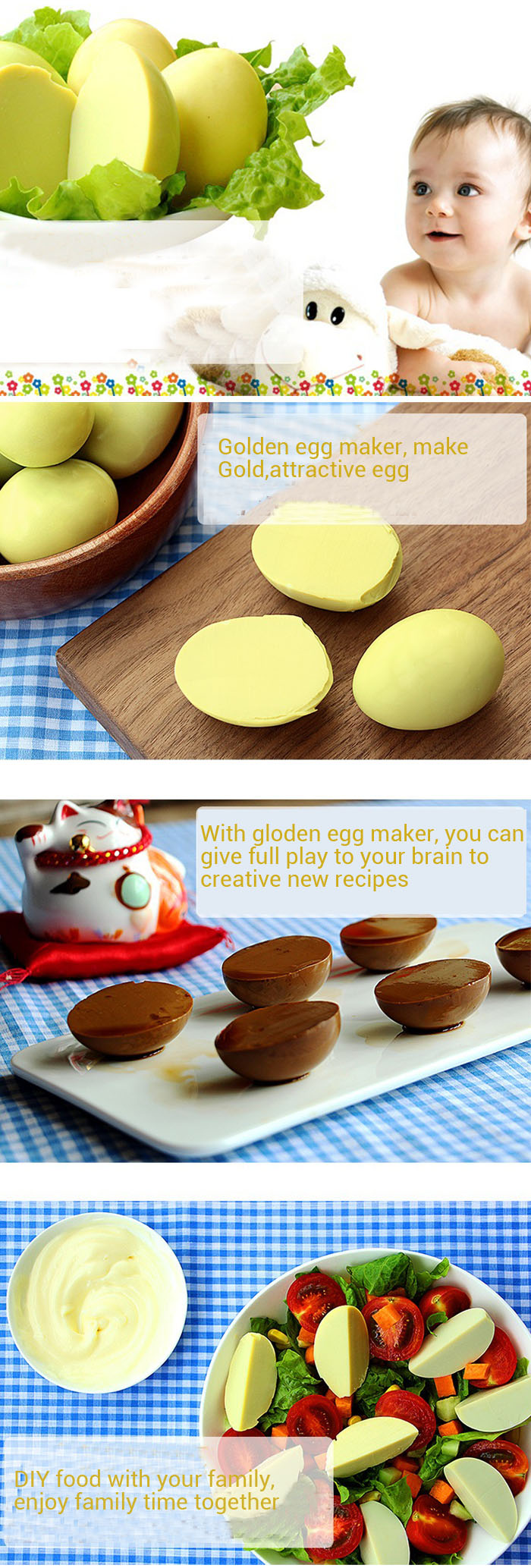 Creative Egg Yolk White Mixer Gloden Egg Maker Cyclone Golden Egg