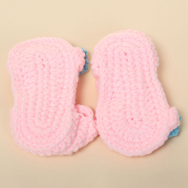 Baby Toddler Handmade Sandals Crochet Knit Flower Shoes