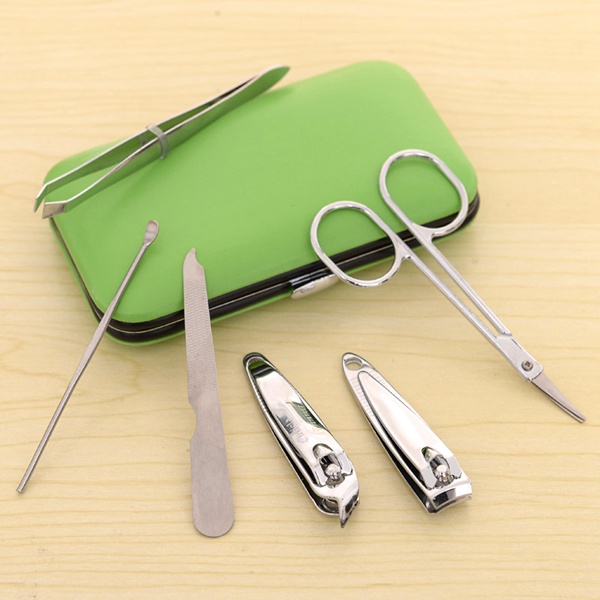 7 in 1 Stainless Steel Manicure Pedicure Ear Pick Nail Clipper File Set