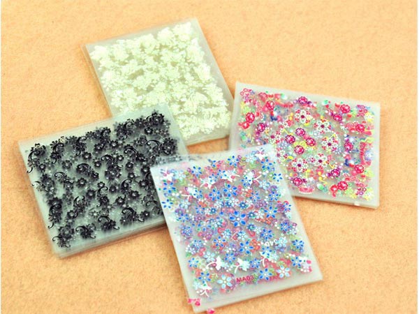 50Sheet 3D Mixed Styles Flower Design Tip Decal Nail Art Stickers