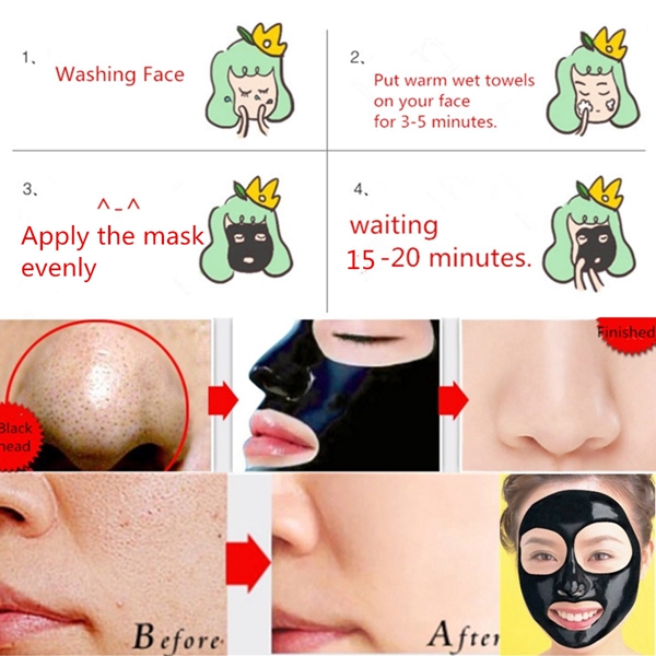Deep Clean Activated Charcoal Blackhead Remover Facial Peel Off Mask