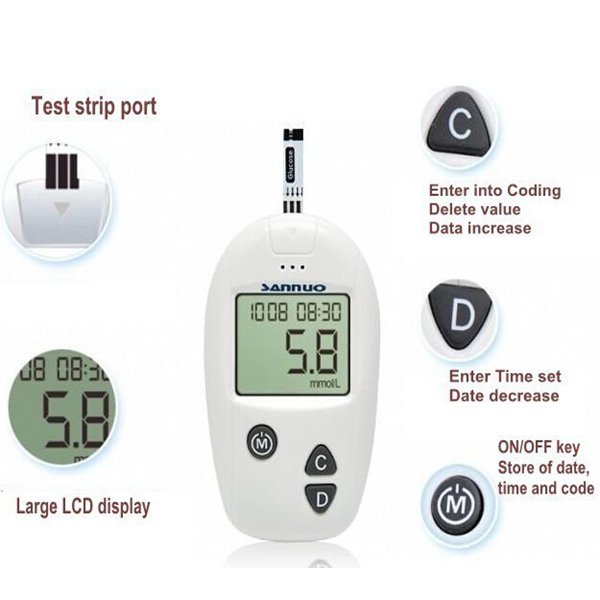 Sannuo Rapid Detection Blood Glucose Monitoring Meter Glucometer