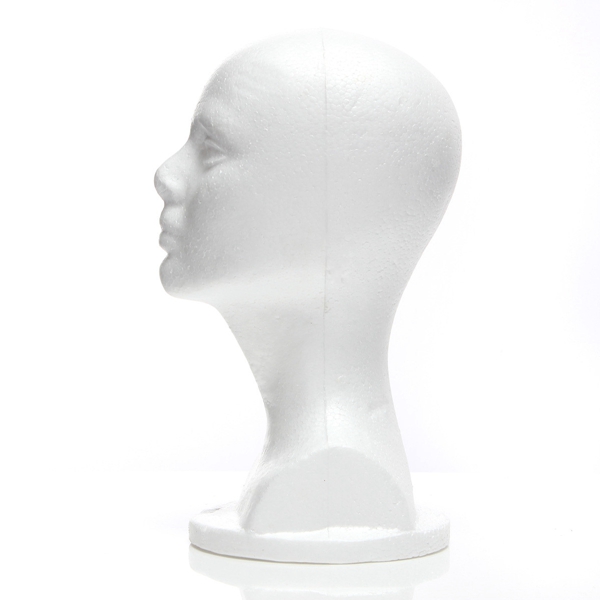 Styrofoam Mannequin Foam Head Model Glasses Hat Wig Display Stand
