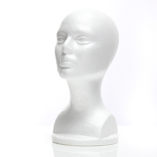 Styrofoam Mannequin Foam Head Model Glasses Hat Wig Display Stand