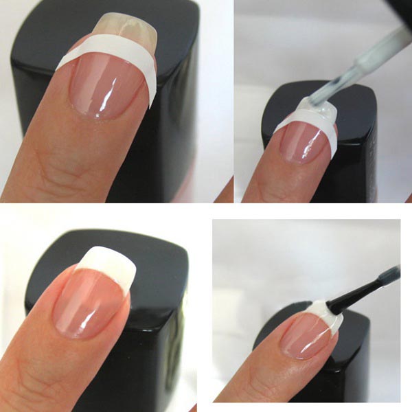 6 Styles French Manicure Wavy Arc Fringe Tip Nail Sticker