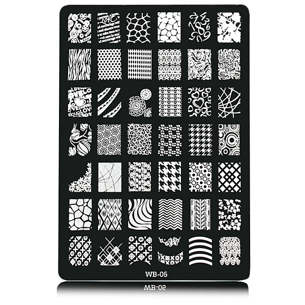 Nail Art Image Printing Plate Polish Stamping Template DIY Tips Design