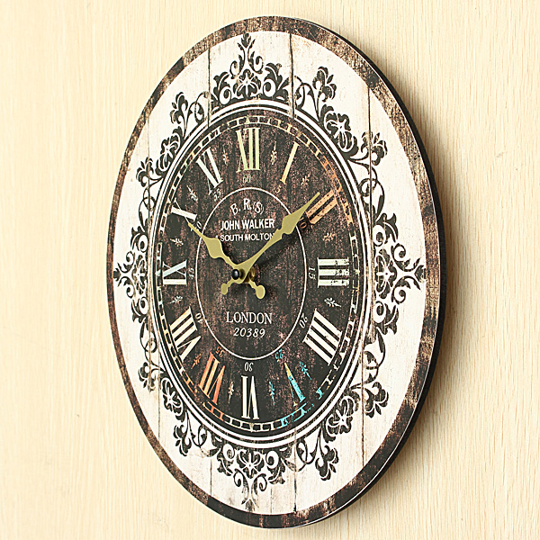 Wall Clock Tracery Vintage Rustic Shabby Art Clock Chic Home Office Cafe Decoration