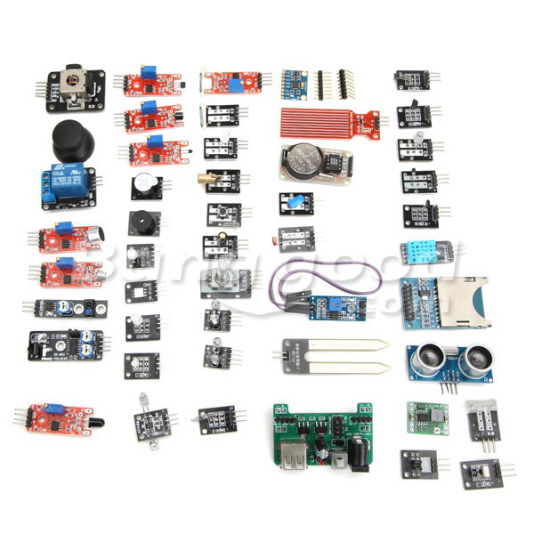 Geekcreit® 45 In 1 Sensor Module Board Kit Upgrade Version For Arduino Plastic Bag Package 12
