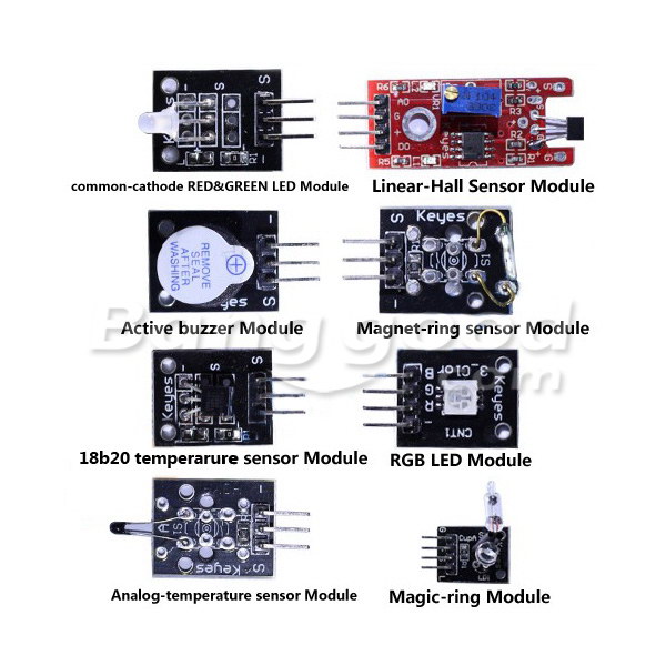Geekcreit® 45 In 1 Sensor Module Board Kit Upgrade Version For Arduino Plastic Bag Package 14
