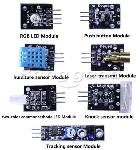 Geekcreit® 45 In 1 Sensor Module Board Kit Upgrade Version For Arduino Plastic Bag Package 16