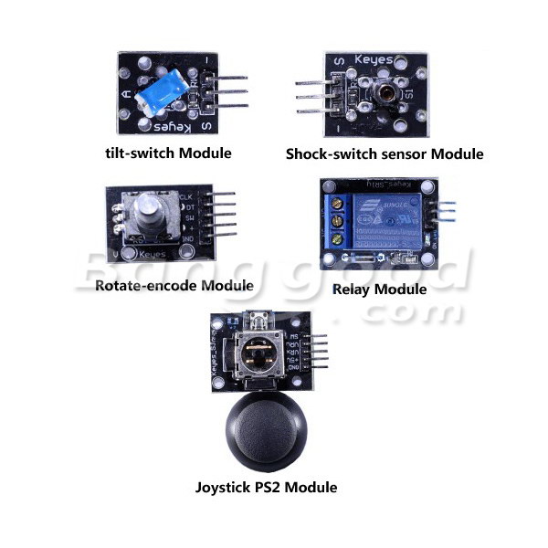 Geekcreit® 45 In 1 Sensor Module Board Kit Upgrade Version For Arduino Plastic Bag Package 17