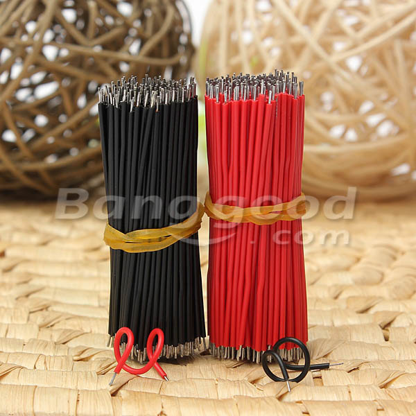 400pcs 6cm Breadboard Jumper Cable Dupont Wire Electronic Wires Black Red Color 10