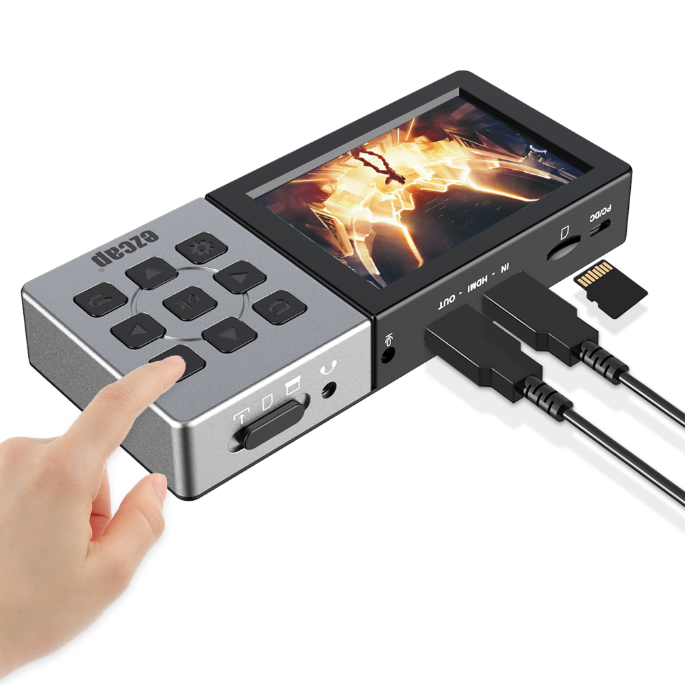 Ezcap273 HD 1080P 60fps AV/HDMI Audio Video Capture Card Game Recorder Recording Box To TF Card Can Playback Mic In Input
