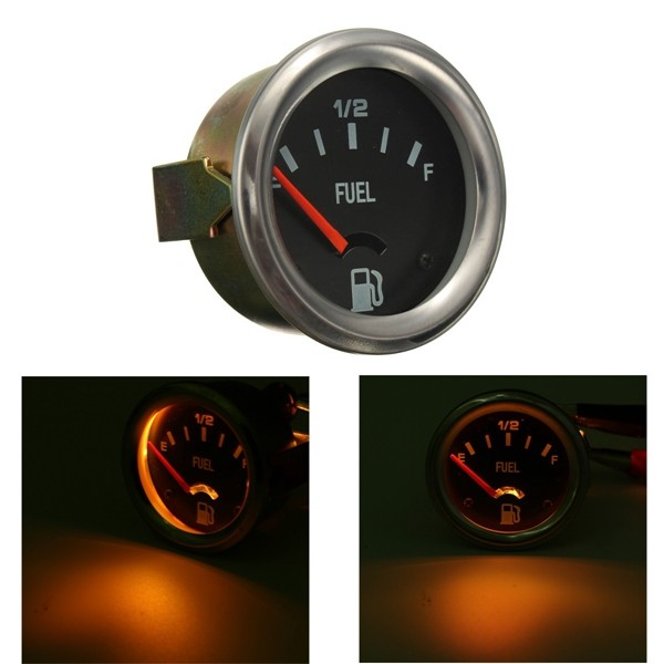 12V DC Automotive Electrical Mechanical Fuel Level Gauge Black Oil FG