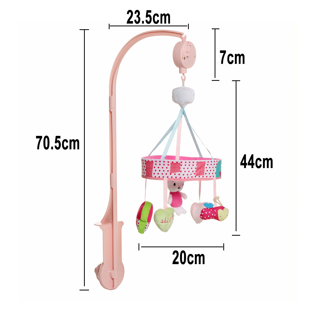 Cute Pink Music Rotating Bed Bell Baby Accompany Sleep To Appease Emotions Baby Educational Toys - Photo: 10