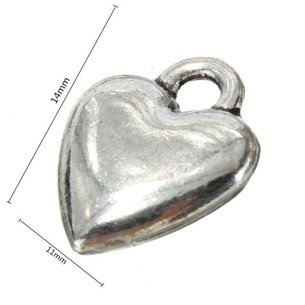 Love Heart Shape Pendant, Metal Heart Pendant
