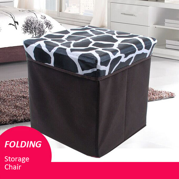 Multifunctional Folding Storage Chair Box Toy Shoes  Leather Storage Chair