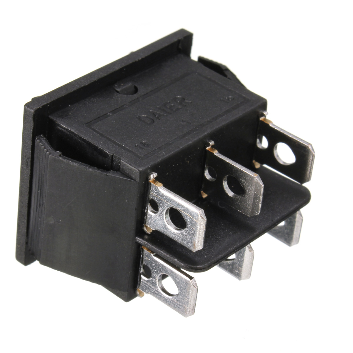 12 Volt 6-Pin DPDT Power Window Momentary Rocker Switch AC 250V/10A