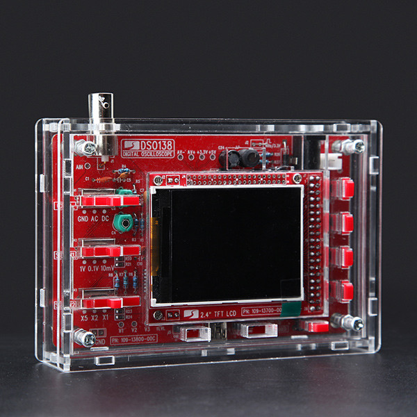 13803K DSO138 DIY Digital Oscilloscope Kit With Housing