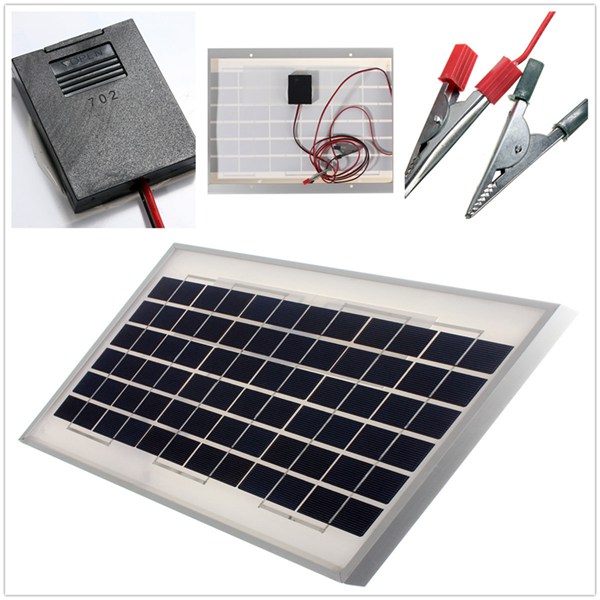 12V 10W 330 x 300 x 20mm Polycrystalline Solar Panel With 2M Cable 13