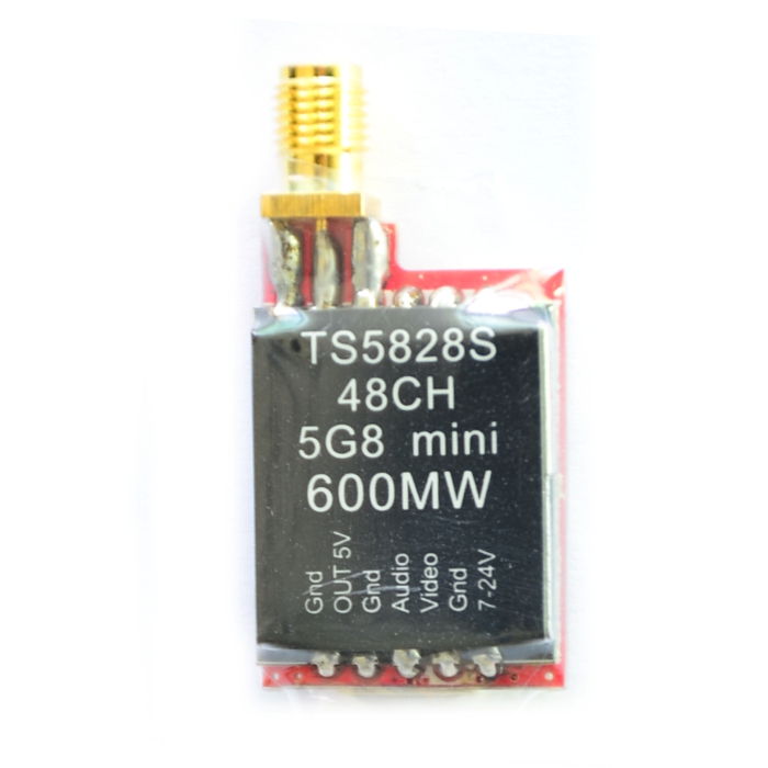 TS5828S Micro VTX 5.8G 600mW 48CH Mini FPV Transmitter SMA RP-SMA for RC Racer - Photo: 1