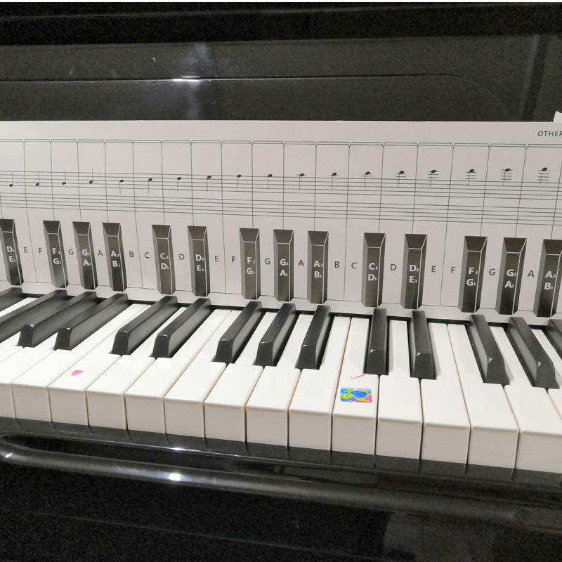 Debbie 88-Key Piano Keyboard Practice Paper Comparison Table Standard 1:1 Portable Piano Fingering Practice Comparison Chart - Photo: 6