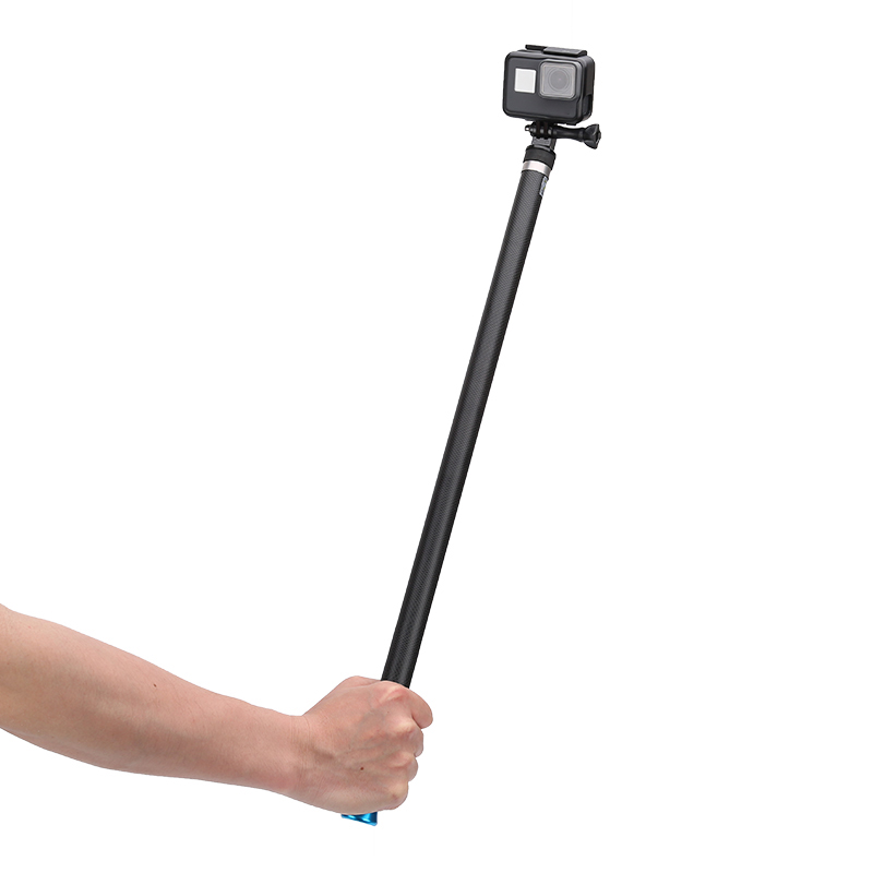 TELESIN 56cm-270cm 2.7m Adjustable Selfie Stick Carbon Fiber Extension Rod for Action Cameras Gimbals - Photo: 7