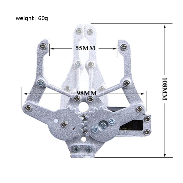 DIY 6 DOF 3D Rotating Mechanical Robot Arm Kit For Smart Car 10