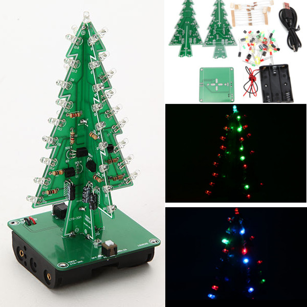 Christmas Tree LED Flash DIY Electronic Learning Kit