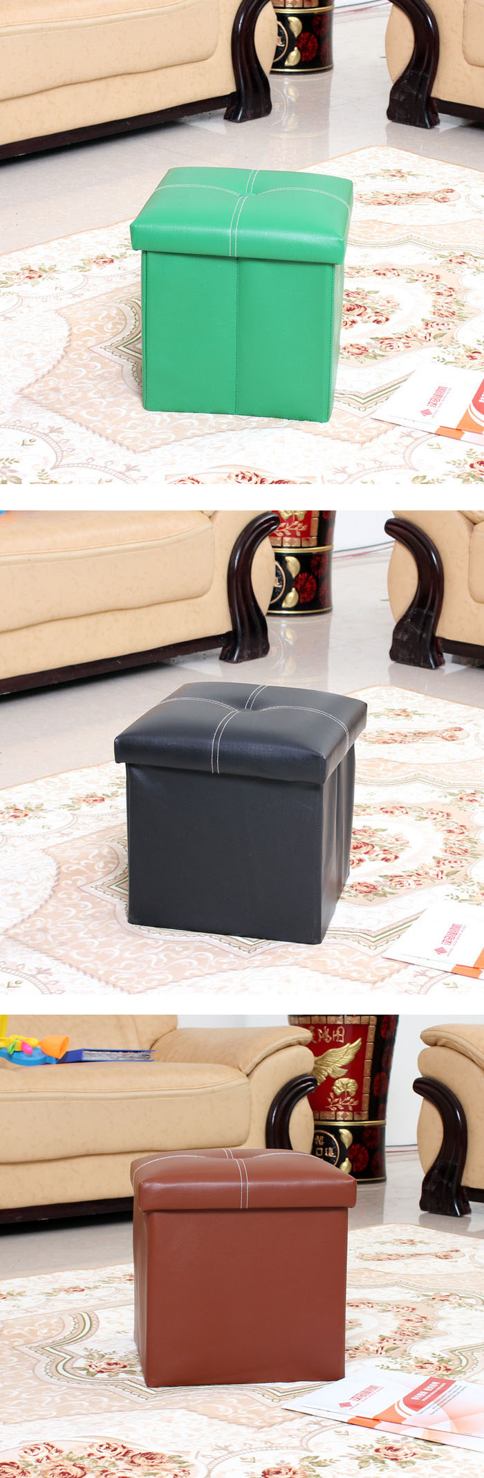 Multifunctional Folding Storage Chair Box Shoes Toys Storage Chair Home Furniture
