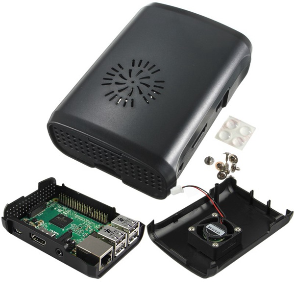 ABS Case With Fan Hole For Raspberry Pi 2 Model B / B+ 16