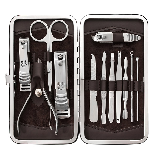 Y.F.M 12pcs Stainless Steel Nail Pedicure Set