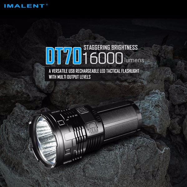 IMALENT DT70 XHP70 16000LM Tactical USB Rechargeable LED Flashlight