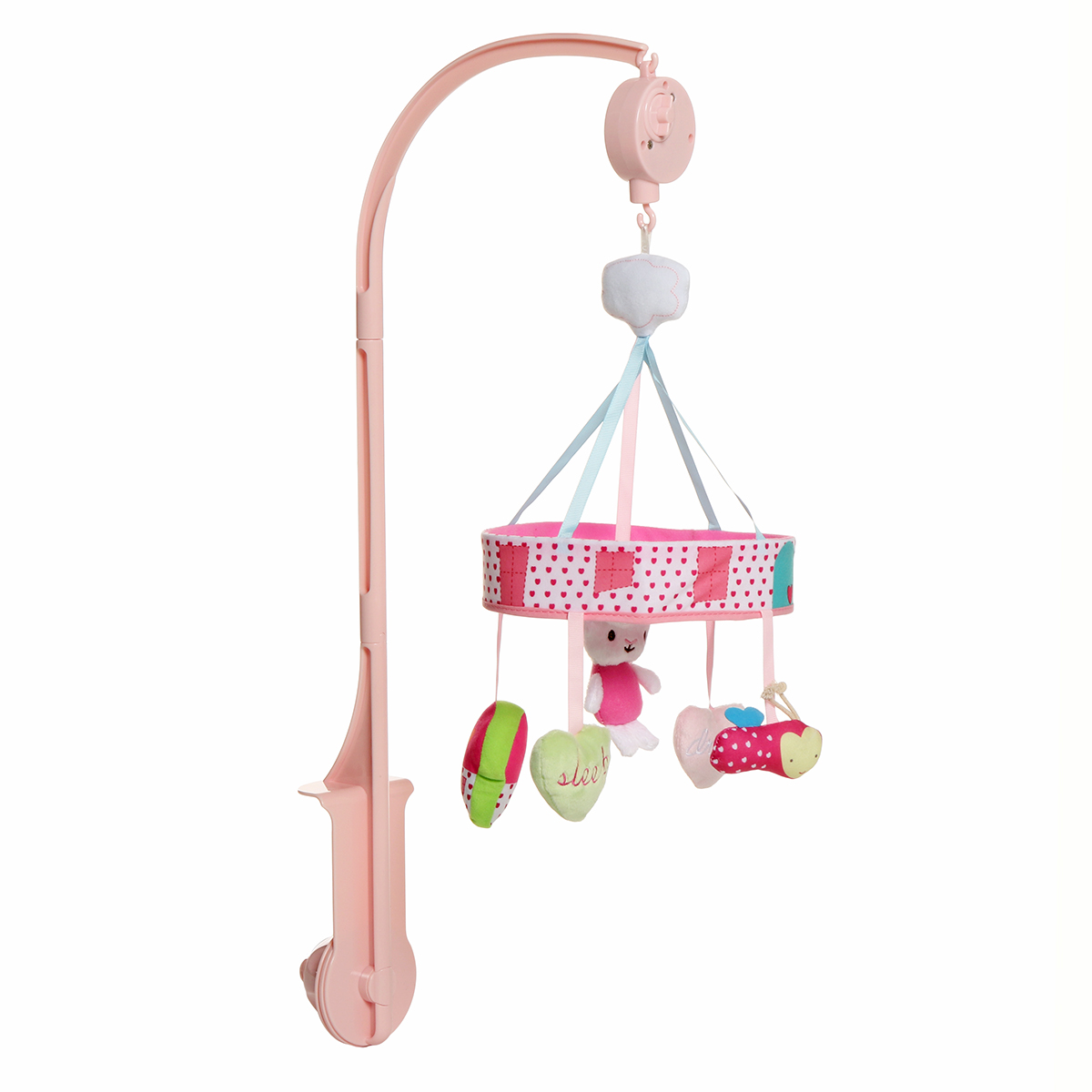 Cute Pink Music Rotating Bed Bell Baby Accompany Sleep To Appease Emotions Baby Educational Toys - Photo: 9
