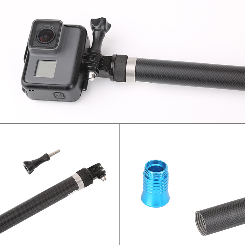 TELESIN 56cm-270cm 2.7m Adjustable Selfie Stick Carbon Fiber Extension Rod for Action Cameras Gimbals - Photo: 6