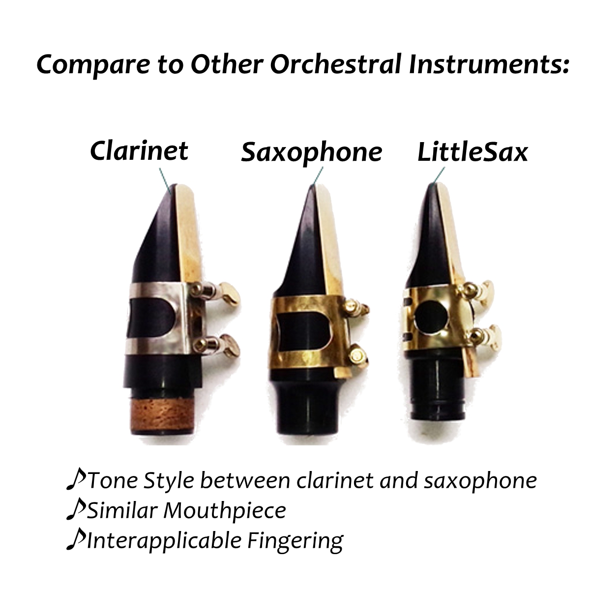 Portable Black Pocket Mini Saxophone Little Sax Simple Music Tool + Carrying Bag - Photo: 3