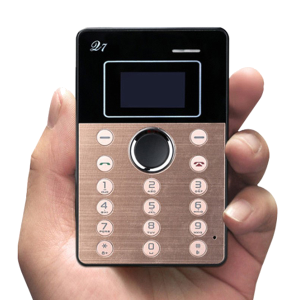 AIEK Q7 0.96'' Ultra-thin Bluetooth Quad-Band Mini Card Phone