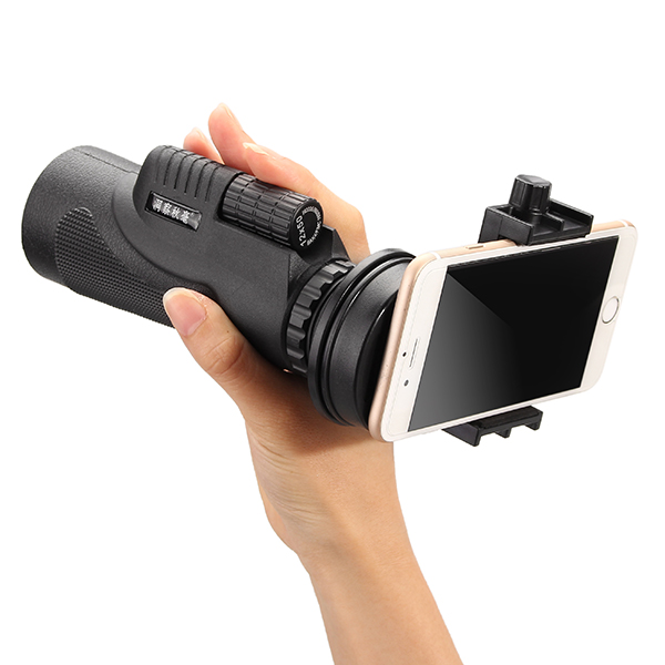 Universal 12x50 Camera Lens Telescope Monocular+Phone Holder 
