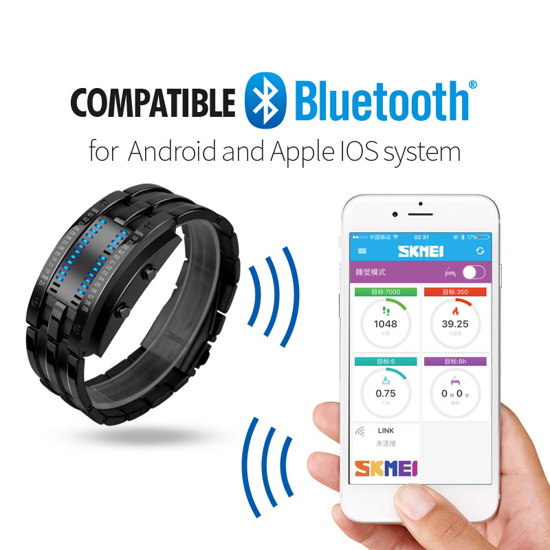 SKMEI Bluetooth 4.0 Waterproof Smart Wristband Sports Bracelet