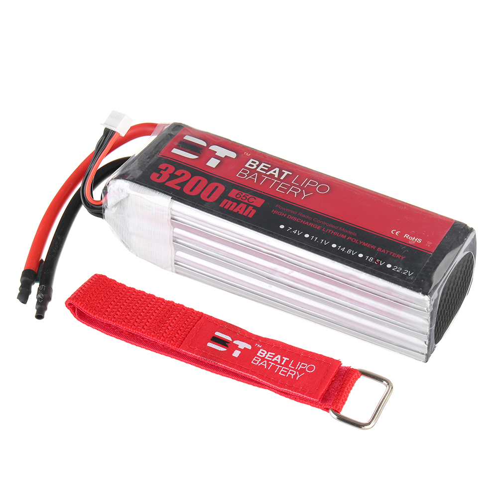 BT BEAT 22.2V 3200mAh 65C 6S Lipo Battery Without Plug With Battery Strap for RC Racing Drone - Photo: 4
