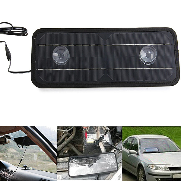 Car Camper Battery Charger Single Crystal Solar Panel High Conversion Efficiency 4.5W 12V